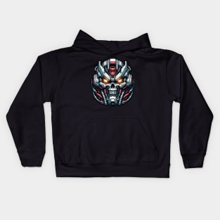 Biomech Skull S01 D60 Kids Hoodie